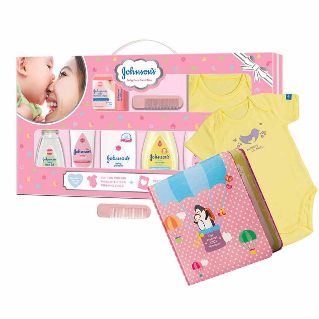 JOHNSON'S BABY Care Collection Baby Gift Set with Organic Cotton Bib & Baby  Comb (5 Pieces) - | Buy Baby Care Combo in India | Flipkart.com